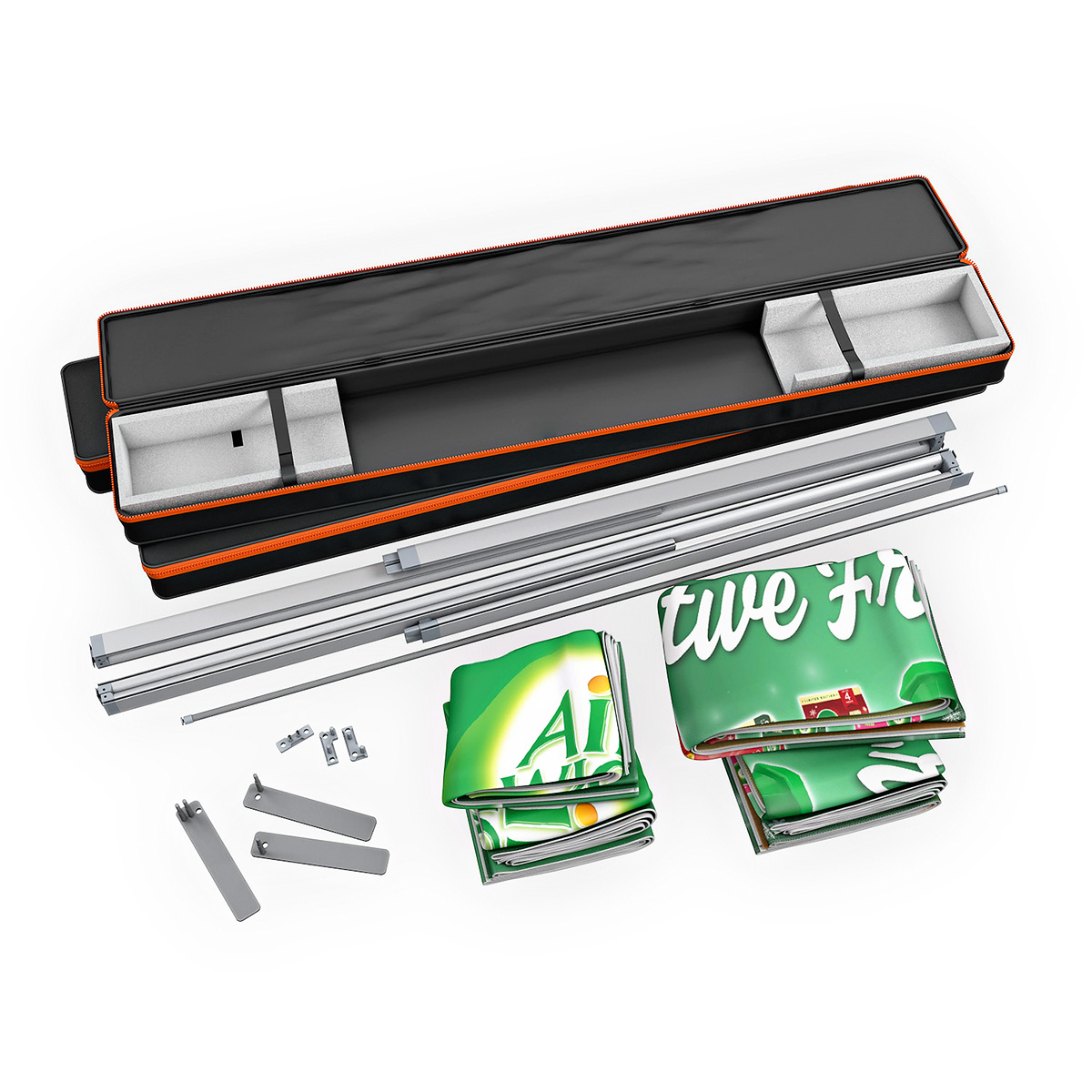 FABLOK® Exhibition Stand Backdrop SEG Frames Aluminium Banner Hardware And Tension Fabric Graphics For 3x2 Display Stands.